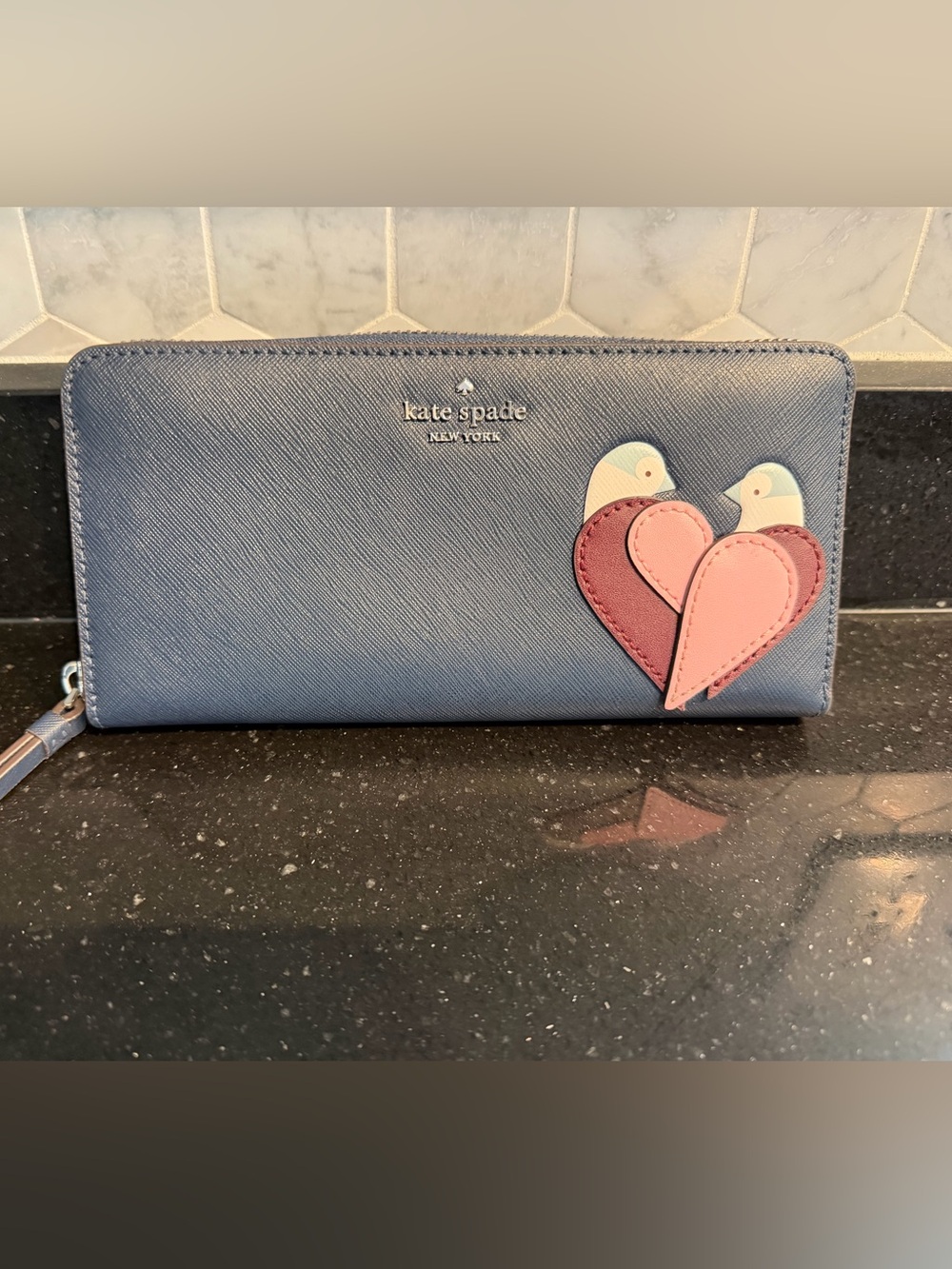 Kate Spade Blue Lovebirds Wallet